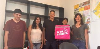 La Secretaria de Desarrollo Local fue visitada por la encargada de A tu Puerta Gisela Lorenzo