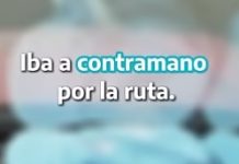A contramano por Ruta 2: agentes del Ministerio de Transporte detuvieron a un motociclista que circulaba en infracción