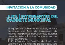 Jura de integrantes del nuevo gabinete municipal