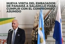 Nueva visita del Embajador de panamá a Saladillo para cumplir con el compromiso asumido