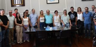 Visita de representantes de la subsecretaría de Recursos Hídricos de Nación a la planta de tratamiento de efluentes cloacales