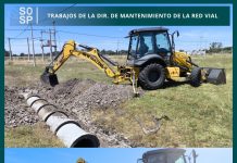 Trabajos de la dirreción de mantenimiento de la red vial