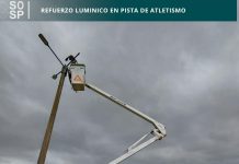 Refuerzo luminico de pista de atletismo