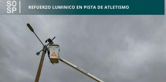 Refuerzo luminico de pista de atletismo