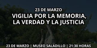 23 de marzo vigilia por la memoria a la verdad y la justicia