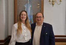 La secretaria general de la gobernación recibió al Intendente José Luis Salomón