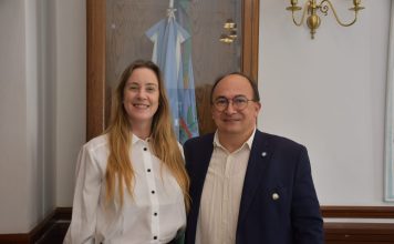 La secretaria general de la gobernación recibió al Intendente José Luis Salomón