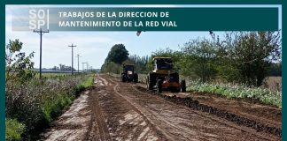 Avanzan trabajos de mantenimiento en la red vial de Saladillo