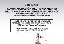 2 de mayo: acto en homenaje al Ara General Belgrano
