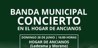 La Banda Municipal brindará un concierto en el Hogar de Ancianos