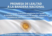 Saladillo conmemora las fechas patrias: realizan un acto hoy y convocan a la Promesa de la Bandera el viernes