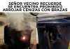 Recuerdan la prohibición de arrojar cenizas con brasas en los contenedores de residuos