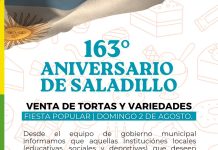 Convocan a instituciones de Saladillo a participar de la Fiesta Popular por el 163° aniversario de la ciudad