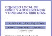 Encuentro de julio del Consejo Local de Niñez y Adolescencia y Programa 1000 Días