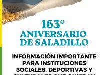 Convocan a instituciones a participar del patio de comidas por el 163° aniversario de Saladillo