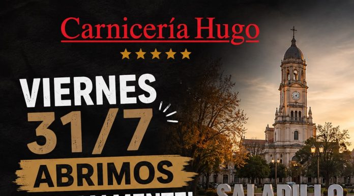 Carnicería Hugo atenderá normalmente durante el aniversario de Saladillo