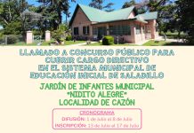 Abren un concurso público para cubrir el cargo de director en el Jardín Municipal «Nidito Alegre» de Cazón