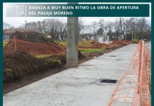 Avanza la etapa final de la obra de apertura del Pasaje Moreno
