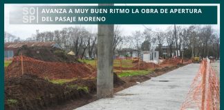 Avanza la etapa final de la obra de apertura del Pasaje Moreno