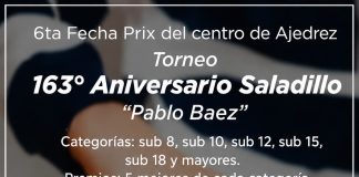 El ajedrez celebra el 163° aniversario de Saladillo con un torneo abierto para todas las edades