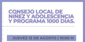 Se realizará un nuevo encuentro del Consejo Local de Niñez y Adolescencia y del Programa 1000 Días