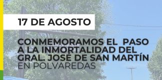 Polvaredas será escenario del acto homenaje al General José de San Martín