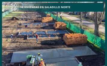 Avanza la construcción de 10 nuevas viviendas en Saladillo Norte