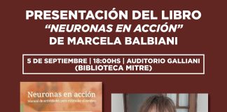 Presentarán el libro “Neuronas en acción” de Marcela Balbiani en Saladillo