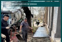 Reconstrucción de veredas: trabajos coordinados para mejorar la infraestructura urbana