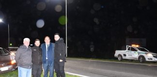 Inauguraron un nuevo tramo de iluminación LED sobre la Ruta Nacional 205