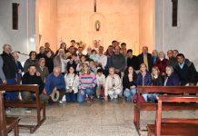Álvarez de Toledo recibió a los gauchos peregrinos con una misa en la capilla local