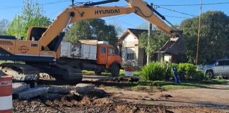 Continúan los trabajos de repavimentación de la avenida Frocham