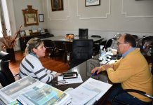 Salomón y Fasano mantuvieron una reunión de trabajo para planificar obras y servicios